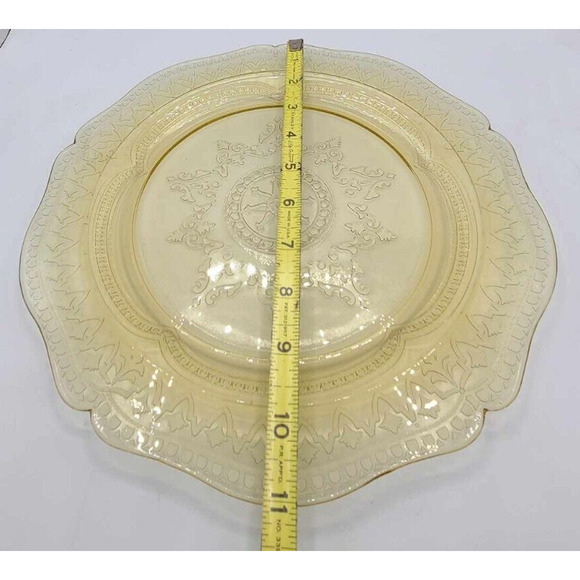 Vintage Depression 11" Federal Glass Amber Patrician/Spoke Pattern Dinner Plate - Picture 2 of 8